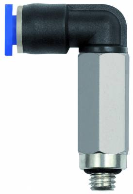 Cupla L push-in extins cu filet exterior si O-ring, seria Mini