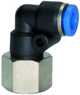 Cupla L push-in cu filet conic interior, seria standard, Rc 1/4&QUOT; - 6 mm