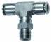 Cupla T push-in, rotativa, cu filet conic exterior, seria Inox, R 1/8&QUOT; - 8 mm