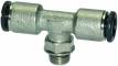 Cupla T push-in cu filet cilindric exterior si O-Ring, seria click-clock, M 5 - 6 mm
