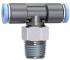 Cupla T push-in, filet exterior cu O-ring, seria Mini, M 5 - 4 mm