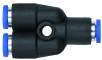Cupla Y push-in, seria Mini, 3 mm - 4 mm