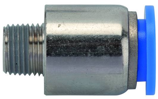 Cupla dreapta rotunda push-in cu filet conic exterior, seria standard, R 1/2&QUOT; - 6 mm