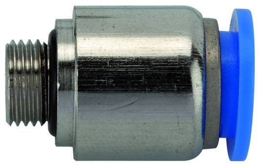 Cupla dreapta rotunda push-in cu filet cilindric exterior si O-ring, seria standard, G 3/8&QUOT; - 10 mm