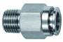 Cupla dreapta push-in cu filet conic exterior, seria Inox, R 1/4&QUOT; - 6 mm
