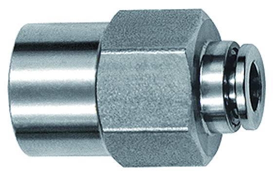 Cupla dreapta push-in cu filet interior, seria Inox, G 1/8&QUOT; - 6 mm