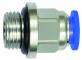 Cupla dreapta push-in cu filet exterior, Seria Mini, M 3 - 3 mm