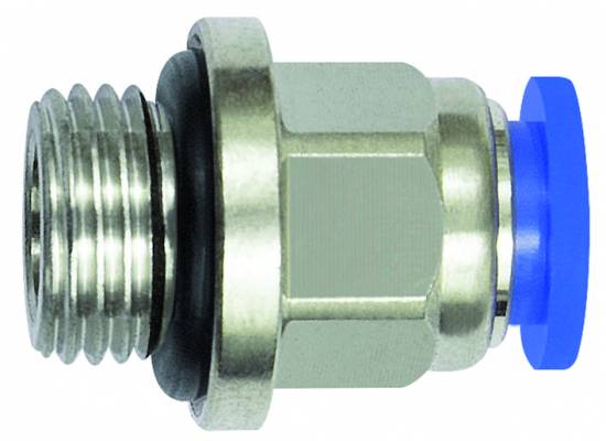 Cupla dreapta push-in cu filet exterior, Seria Mini, M 3 - 3 mm