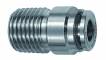Cupla dreapta rotunda push-in, cu filet exterior si hexagon intern, seria Inox, R 1/2&QUOT; - 12 mm