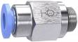 Cupla dreapta push-in cu supapa - filet cilindric exterior si O-ring