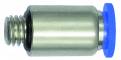 Cupla dreapta rotunda push-in cu filet exterior, Seria Mini, M 5 - 4 mm
