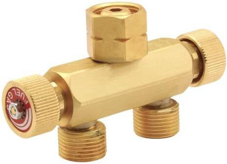 Distribuitor pentru gaz combustibil, G 3/8 LH, fara mansoane pentru furtun