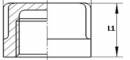 Dop rotund G 1/8&QUOT;, inox 1.4408