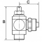 Drosel cu filet ext. G 1/8 si conector push-on 8/6 mm, reglaj cu surubelnita, sens filet - furtun