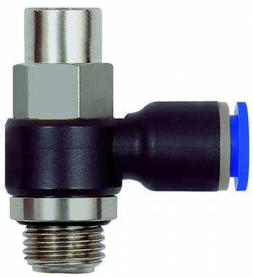 Drosel cu filet exterior M5 si cupla push-in 6 mm, droselizare filet - furtun