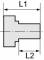 Reductie cu filet exterior M 5 - interior M 3, lunga, PN 25, alama