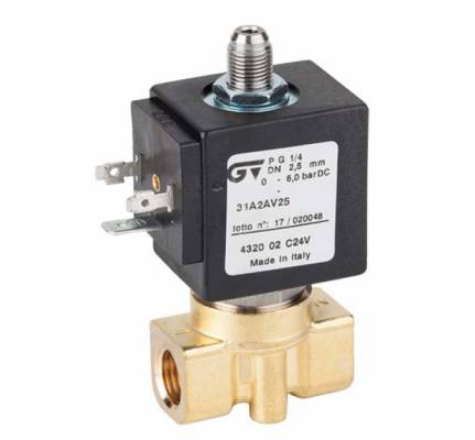 Electroventil 3/2, orificiu int. Ø2mm, actionare directa, NC, filet G 1/8&QUOT;, bobina 8W, 110V