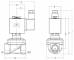 Electroventil 2/2, NO, 24 V DC, G 1/2&QUOT;, nu necesita presiune diferentiala (∆P min = 0 bar)