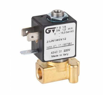 Electroventil 3/2, actionare directa, normal inchis, filet G 1/8&QUOT;, bobina 5W, 220/230V AC - 50/60 Hz