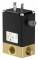 Electroventil 3/2 separat de mediu, debit bidirectional, actionare directa, 230 V AC, FPM, PN 8
