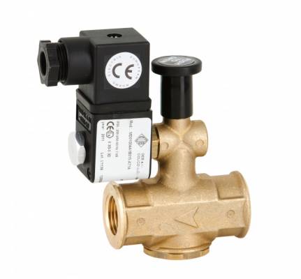Electroventil alama pentru gaz, resetare manuala, NO, filet G 1&QUOT;, bobina 230V 50/60 Hz