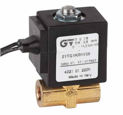 Electroventil 2/2, cu fir extern si act. directa, NC, G 1/4&QUOT;, bobina 8W, 220/230V AC - 50/60 Hz