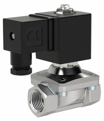 Electroventil 2/2 din Inox, NC, actionare combinata, 230 V AC, NBR, G 1/2&QUOT;, PN 12
