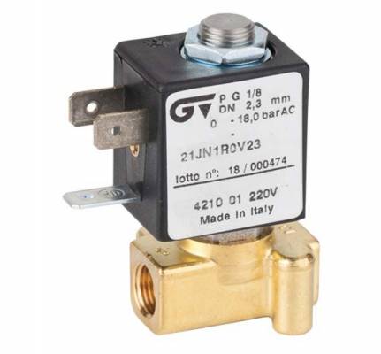 Electroventil 2/2 cu actionare directa, normal inchis, filet G 1/8&QUOT;, bobine 5W, 24V AC
