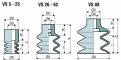 Ventuza rotunda 3 burdufi NBR seria VS