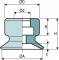Ventuza rotunda extra-plata 1 burduf NBR seria VPG