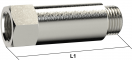 Extensii cu filet cilindric exterior - interior, din alama nichelata