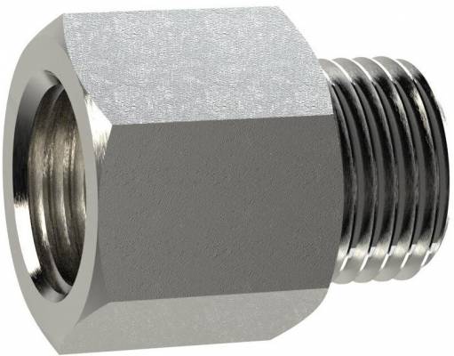 Extensie scurta cu filet exterior G 1/2&QUOT; - interior G 1/2&QUOT;, alama nichelata