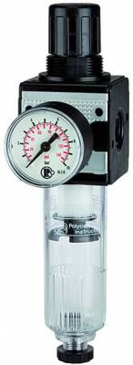 Filtru regulator cu pahar policarbonat si manometru, seria Multifix
