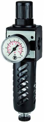 Filtru regulator cu pahar policarbonat, protectie pahar si manometru, seria Multifix