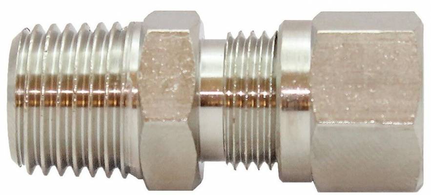 Fiting drept cu filet exterior R 1/2&QUOT;, tub Ø10mm, 60bar, alama nichelata