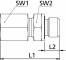 Fiting drept cu filet exterior si etansare M 14x1,5, tub Ø10mm, 315bar, otel galvanizat