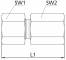 Fiting drept cu filet interior M 14x1,5, tub Ø8mm, 630bar, otel galvanizat