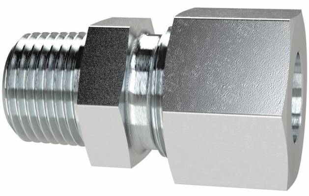 Fiting drept cu filet exterior R 1&QUOT;, tub Ø25mm, 400bar, otel galvanizat