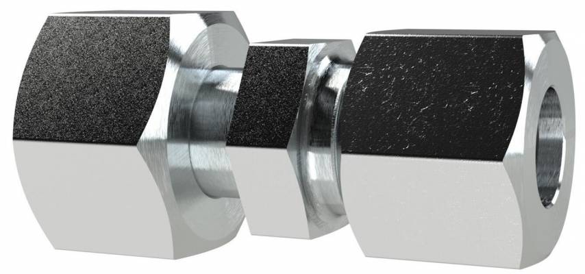 Fiting drept de legatura, tub Ø12mm-8mm, 630bar, otel galvanizat