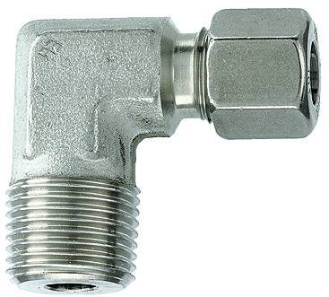 Fiting L cu filet exterior R 1/4&QUOT;, tub Ø10mm, 315bar, inox 1.4571