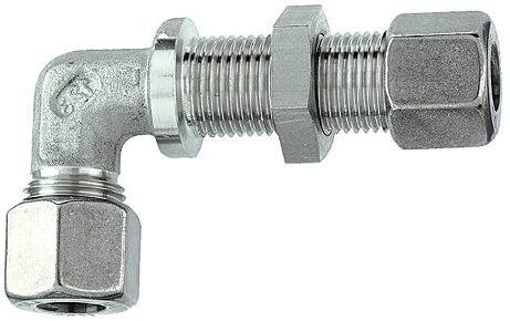 Fiting L pentru panou, tub Ø12mm, 315bar, inox 1.4571