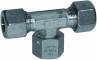 Fiting T cu strangere reglabila in jos, piulita M 16x1,5, tub Ø10mm, 315bar, inox 1.4571