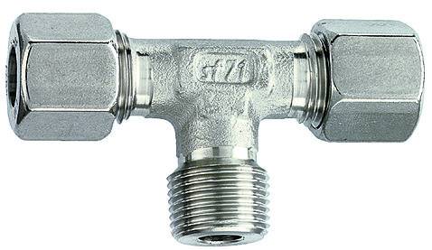 Fiting T cu filet exterior R 1/4&QUOT;, tub Ø8mm, 315bar, inox 1.4571