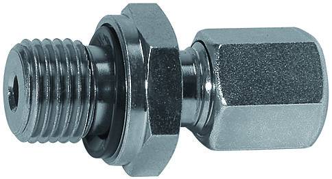 Fiting drept cu filet exterior si etansare G 1&QUOT;, tub Ø22mm, 160bar, otel galvanizat