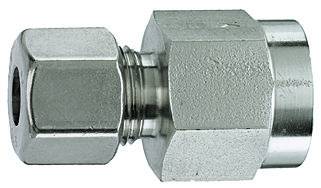Fiting pentru manometru, filet interior G 1/2&QUOT;, tub Ø10mm, 630bar, inox 1.4571