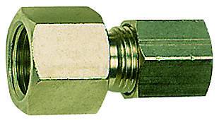 Fiting pentru manometru, filet interior G 1/2&QUOT;, tub Ø12mm, 60bar, alama nichelata