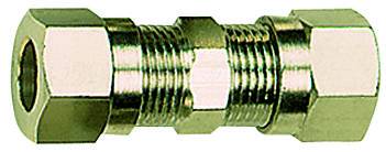 Fiting drept de legatura, tub Ø12mm, 60bar, alama nichelata