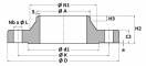 Flansa cu gat sudabila tip 11/B, flanse PN 10/16, DN65, otel carbon