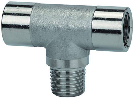 Conector T cu 2 filete interioare G 1/2&QUOT; si 1 filet exterior R 1/2&QUOT;, inox AISI 316