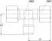 Fiting T cu filet exterior R 1/8&QUOT;, tub Ø8mm, 100bar, otel galvanizat